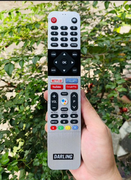Remote tivi DARLING - có voive - thân bạc
