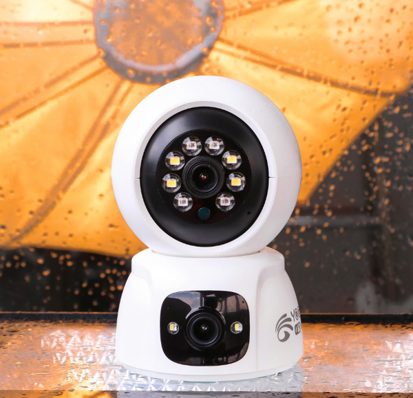 Camera Wi-Fi YOOSEE QS416 - 2 mắt 2 khung hình, có màu ban đêm - chip góc rộng hơn QS415