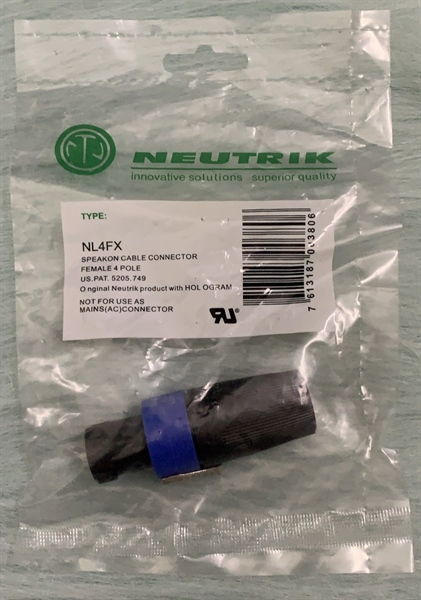 Rắc - Jack Neutrik Đực (viền xanh) - NL4FX