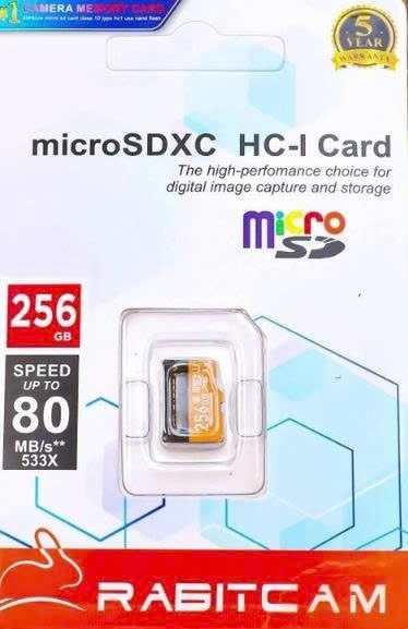 Thẻ nhớ 256GB RABITCAM - hộp/70c - Bảo hành 5 năm