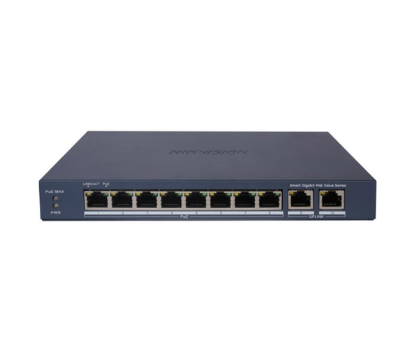 Switch mạng thông minh 8 cổng PoE Gigabit HIKVISION DS-3E1510P-EI/M
