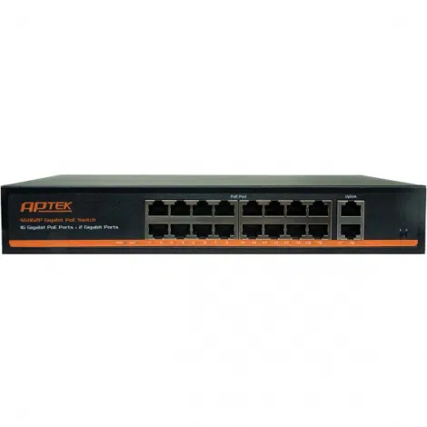 Switch APTEK SG1162P – Bộ chuyển mạch PoE Gigabit 16 cổng – 1G