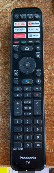 Remote tivi PANASONIC VOICE - 6 nút ứng dụng trắng