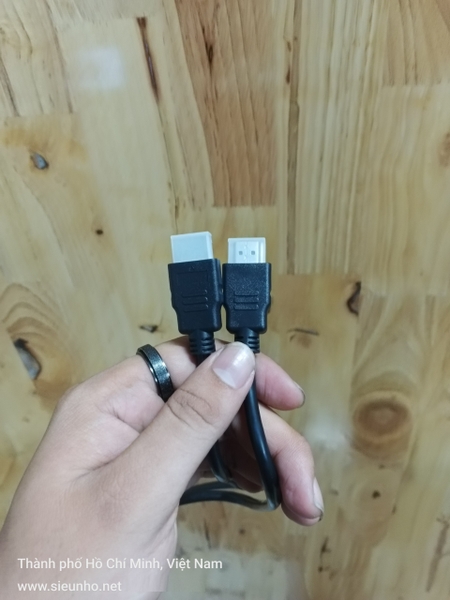 Dây HDMI trơn đen 73-85cm - Nắp đậy 2 đầu chống bụi