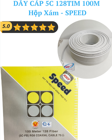 DÂY CÁP 5C 128TIM 100M Hộp Xám – SPEED