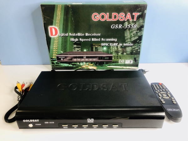 Đầu thu test sóng vệ tinh GOLDSAR GSR-3350 XANH
