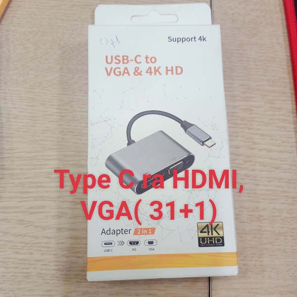 TYPE C ra HDMI, VGA  3.1