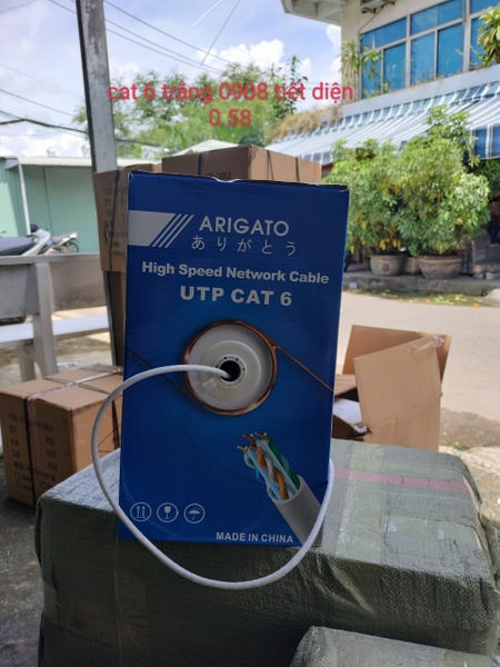 Dây mạng CAT6 Arigato 305m, tiết diện 0.58 Màu Trắng 0908