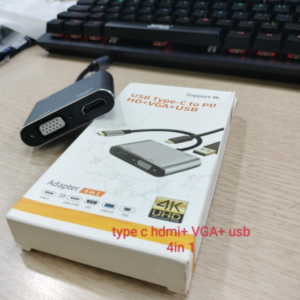 TYPE C ra HDTV (PD+HD+VGA+USB) 4 IN 1