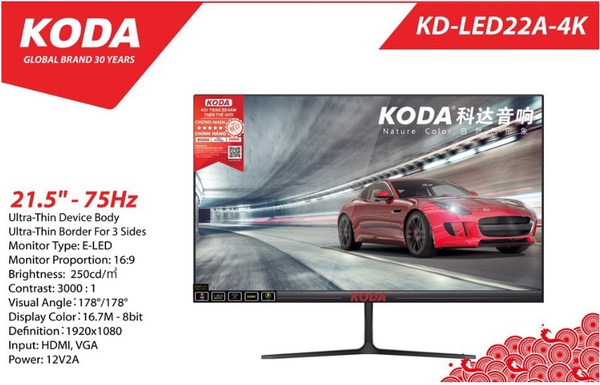 Màn hình máy tính 22inch KODA KD-LED22A-4K -> Tràn Viền