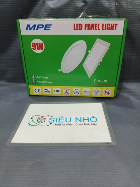 Đèn siêu mỏng 9W tròn MPE 6500K