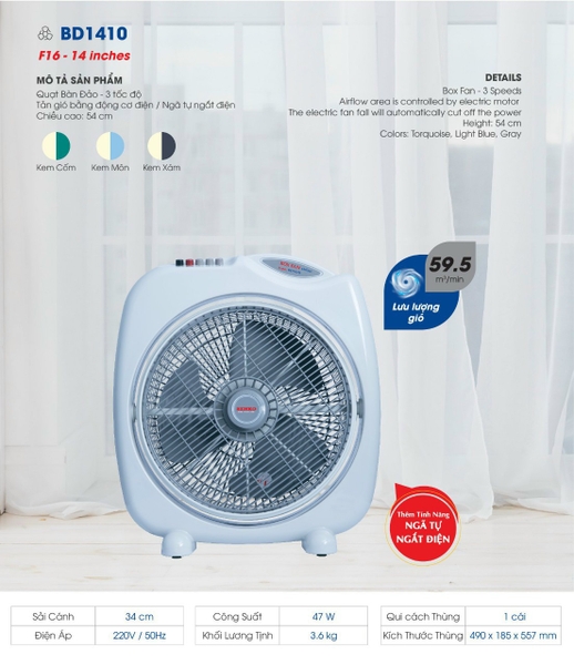 Quạt bàn đảo 4 tấc chuyển hướng