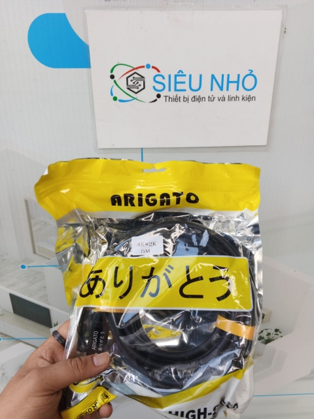 Dây HDMI/ HDMI 5m 4K Arigatoo 2.0 ( Có hộp +7k )