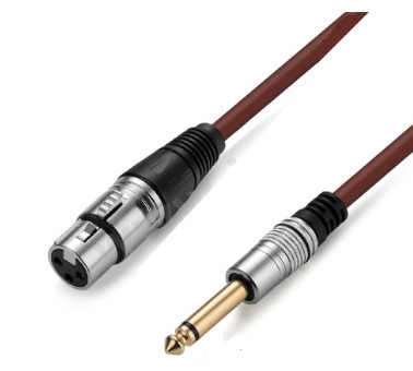 Dây canon (XLR) cái ra đầu 6 ly (6.5mm) JSJ 803G dài 0.8m