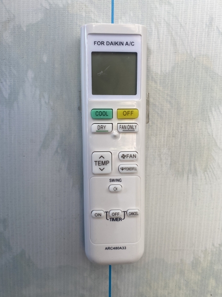 Remote Máy Lạnh DAIKIN ML61 ốm dài (COOL-OFF) - ARC480A33