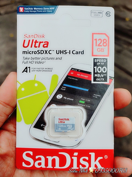 Thẻ nhớ 128GB Sandisk CTY  - Hàng nhập khẩu | 5 năm