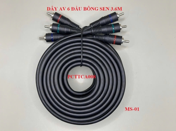 Dây AV 6 đầu BÔNG SEN 3.6M -MS01 ( PCTTCA008)