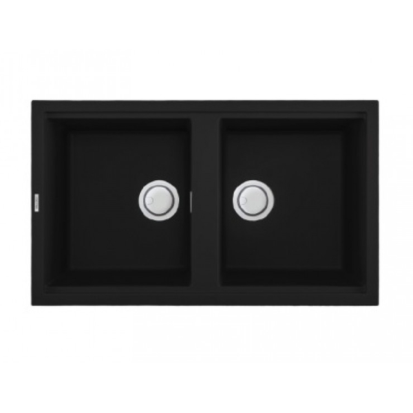 Chậu rửa chén đá Malloca Nero K-45040 Nano màu đen