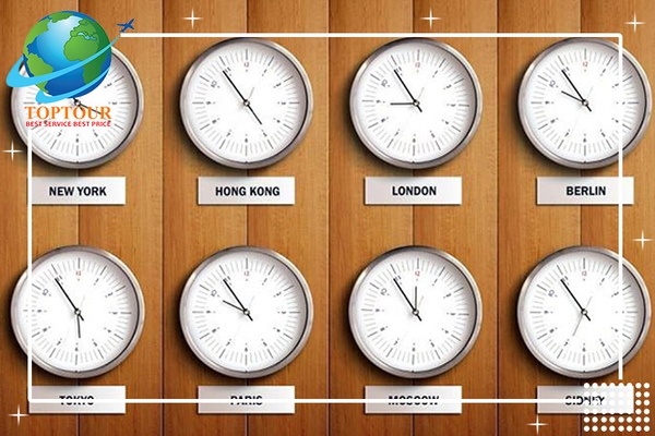 MÚI GIỜ CHUẨN VIỆT NAM SO VỚI MÚI GIỜ CÁC NƯỚC TRÊN THẾ  GIỚI