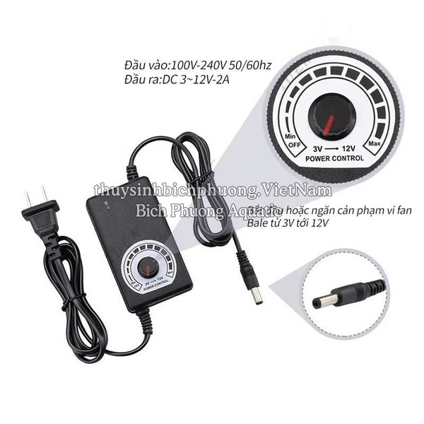 NGUỒN ADAPTER DIMER 12V – 2A ĐIỀU CHỈNH QUẠT, ĐÈN, BƠM (Mẫu 2) | Cửa ...