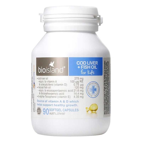 Dầu gan cá tuyết BioIsland Cod Liver Fish oil 90 viên