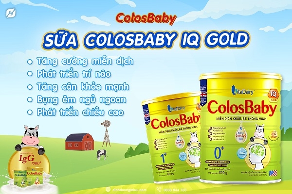 Sữa VitaDairy Colosbaby IQ 1+ 800g cho bé từ 12 tháng