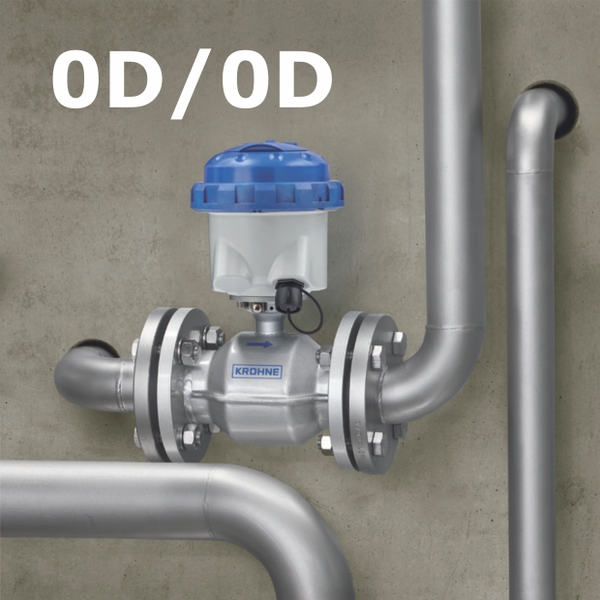 Sơ đồ lắp đặt 0D:0D không cần đoạn ống thẳng cho WATERFLUX 3070