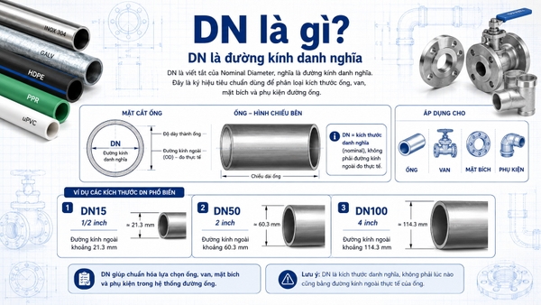 DN là gì? DN là đường kính danh nghĩa