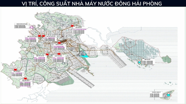 quy mô hệ thống cấp nước Hải Phòng – công suất, khách hàng, dân số phục vụ, chiều dài đường ống, tỷ lệ thất thoát