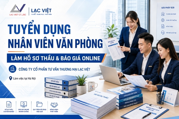 Tuyển dụng Nhân viên Văn phòng – Hồ sơ thầu & Báo giá online tại Hà Nội