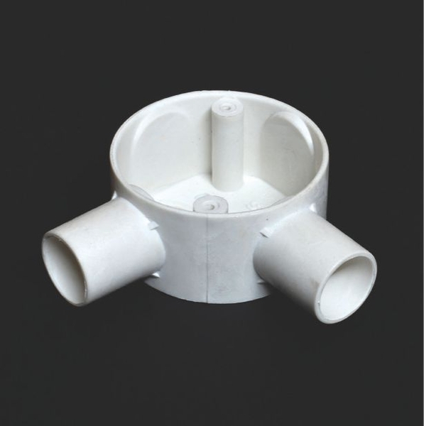 Hộp chia 2 ngả vuông góc PVC Conduit (Loại thấp)