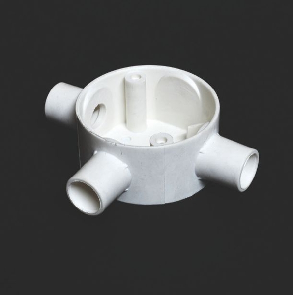 Hộp chia 3 ngả vuông góc PVC Conduit (Loại thấp)