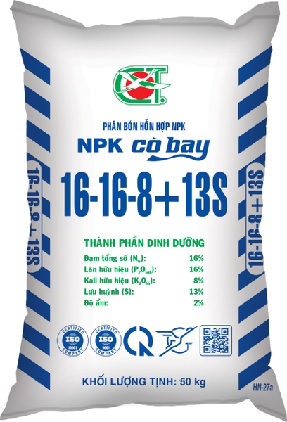 PHÂN BÓN NPK 16-16-8+13S