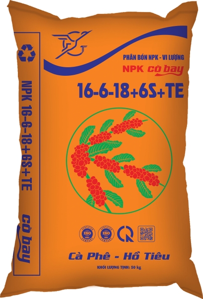 PHÂN BÓN NPK 16-6-18+6S+TE