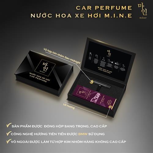 Nước hoa xe hơi Mine Đen - Hương Trái cây Mine Car Perfume Midnight - Fruit