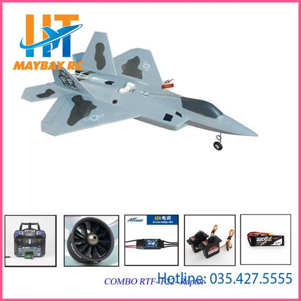 Máy Bay Điều Khiển F22 sải 72cm F-22 Raptor