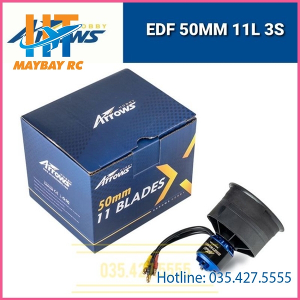 Động cơ Ducted Fan 50mm 11 lá 3S Arrows Rc