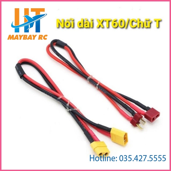 Dây nối dài pin AWG 14, esc jack chữ T và XT60