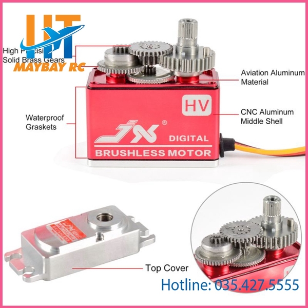 Servo JX BLS HV7032MG 32kg Động cơ không chổi than cho máy bay, tàu xe