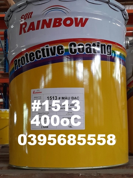 Sơn chịu nhiệt 400 độ, màu bạc. #1513