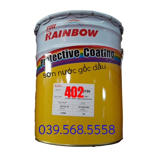 Sơn nước gốc dầu trong suốt không ố vàng Rainbow 402