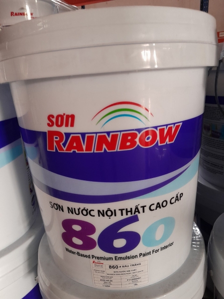 Sơn nước nội thất, màu trắng và màu nhạt (màu đậm giá khác) #860