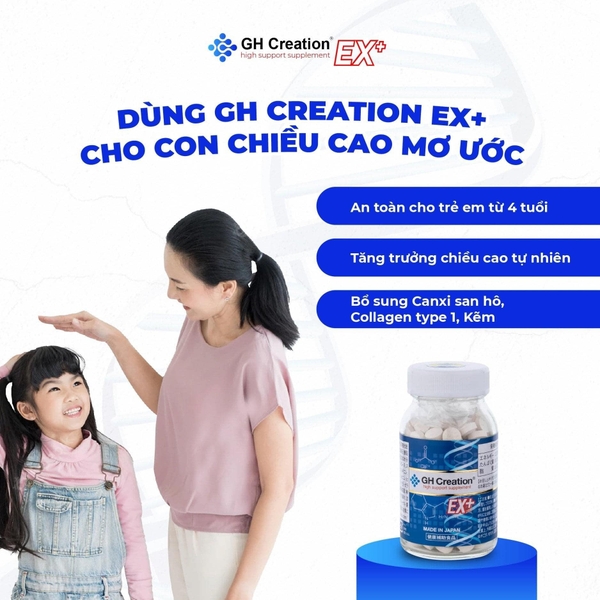 TĂNG CHIỀU CAO GH CREATION EX+ (mẫu mới)