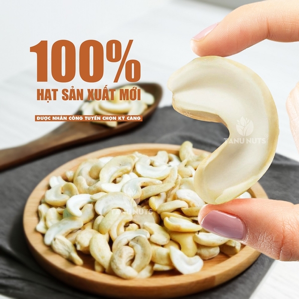 Hạt điều tươi sống TANU NUTS, hạt điều vỡ Bình Phước làm sữa, nấu ăn, làm bánh