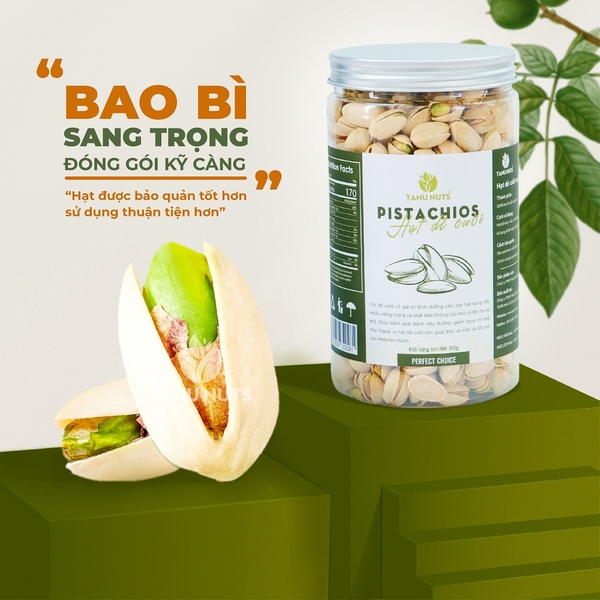 Hạt dẻ cười TANU NUTS, hạt dẻ cười rang muối không tẩy trắng giàu dinh dưỡng