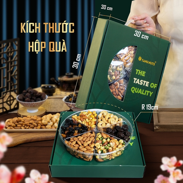 Set quà tặng Sum Vầy, hộp quà Tết hạt dinh dưỡng TANU NUTS sang trọng