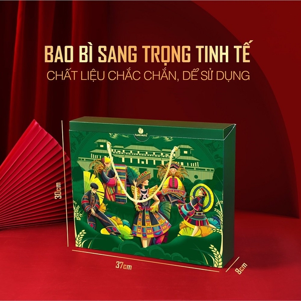 Hộp quà Nam Quốc Hưng Khởi TANU NUTS, set hạt dinh dưỡng sang trọng, Snack Food, quà mang đi biếu tặng Ăn Vặt Thức Ăn, hộp quà Tết, quà tặng doanh nghiệp