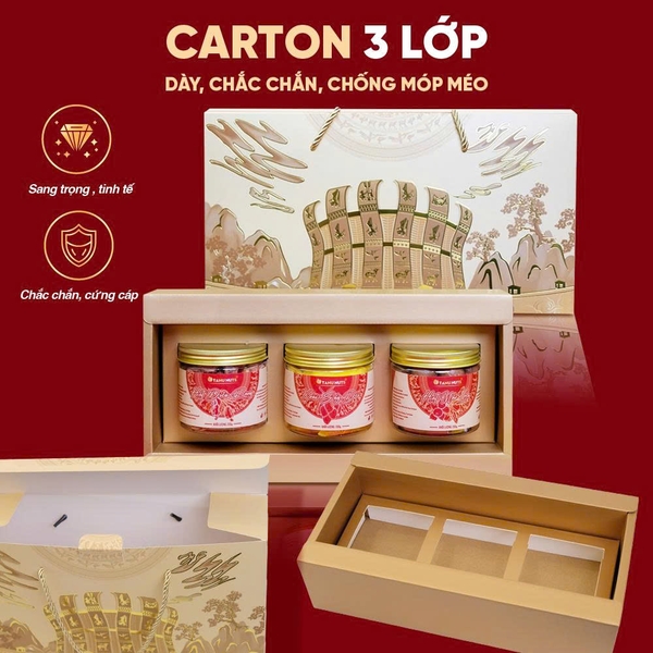 Set quà tặng Lạc Hồng, hộp quà hạt dinh dưỡng TANU NUTS sang trọng