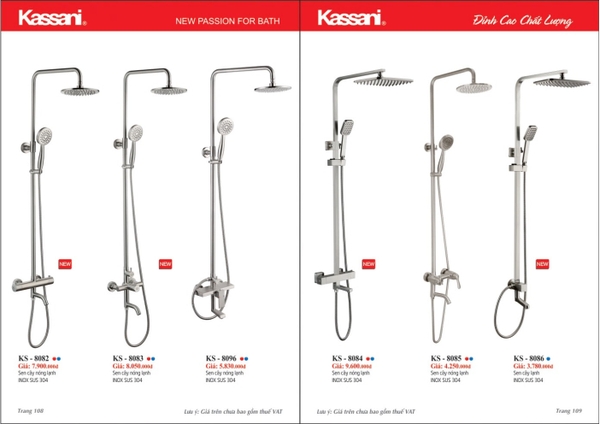 Bảng Giá Sen Cây Inox 304 Cao Cấp Kassani Mới Nhất 2024