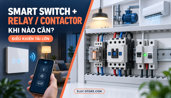 ⚙️ Khi nào Smart Switch cần kết hợp relay hoặc contactor?